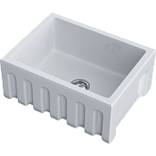 Omoikiri Mikura 61-WH Glossy Кухонная мойка Natceramic 61x46 см, цвет: белый 4993257