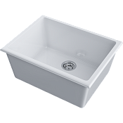 Omoikiri Okinoshima 61-U/I-WH Glossy Кухонная мойка Natceramic 61x46 см, цвет: белый 4993256