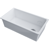 Omoikiri Tokara 88-U/I-WH Glossy Кухонная мойка Natceramic 88x47,7 см, цвет: белый 4993867