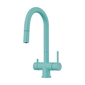 Omoikiri Akita-S-AZ Смеситель для кухни с гибким изливом и возм. подкл. фильтр, Azur Blue 4994436