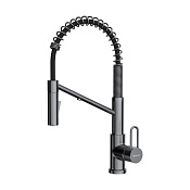 Omoikiri Mikawa 2 Plus-GM Смеситель для кухни с гибким изл. и подкл. фильтра, вороненая сталь 4994454