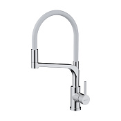 Omoikiri Sinto 2 Plus-BN-WH Смеситель для кухни с гибким изл. и подкл. фильтра, нерж. ст./б. 4994468