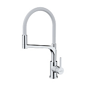 Omoikiri Sinto 2 Plus-C-WH Смеситель для кухни с гибким изливом и подкл. фильтра, хром/белый 4994378