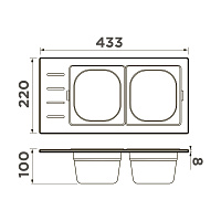 Omoikiri DC-02-2-GB Контейнер нержавеющая сталь цвет: графит 4999076
