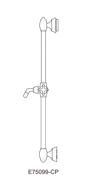 Jacob Delafon Fairfax Душевая штанга, цвет: хром E75099-CP