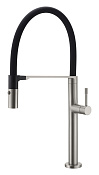 Boheme Uno Смеситель для кухни без возм. подключения фильтра, длина излива 22,5см, цвет:nickel brush 114-NB