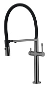Boheme Uno Смеситель для кухни с возм. подключения фильтра, длина излива 22см, цвет:shine gun metall 115-SGM