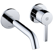 Kludi Nova Fonte Pura Смеситель для раковины встраиваемый, внешняя часть, излив 22 см, цвет: хром 202450515