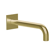 Almar Square Излив настенный для ванны 24 см, цвет: brushed high brass E098011.HB