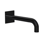 Almar Square Излив настенный для ванны 24 см, цвет: matt black E098011.MB