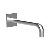 Almar Square Излив настенный для ванны 24 см, цвет: brushed stainless steel E098013.316