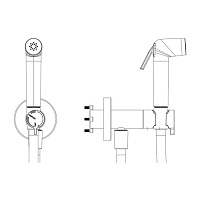 Almar Shut Off Внешняя часть гигиенического душа с прогрессивным смесителем, цвет: nickel brushed E136009.NB