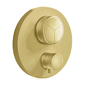 Almar Core Round Термостат для душа, внешняя часть на 3 потребителя, цвет: brushed high brass E176633.HB