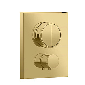 Almar Core Square Термостат для душа, внешняя часть на 2 потребителя, цвет: brushed high brass E176682.HB