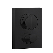 Almar Core Square Термостат для душа, внешняя часть на 2 потребителя, цвет: matt black E176682.MB