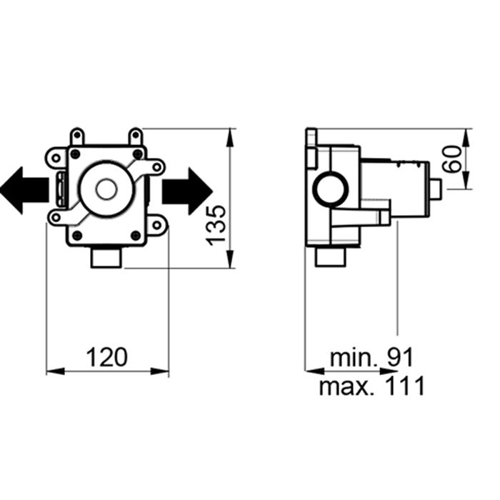 Almar High Flow Переключающий вентиль, внутренняя часть на 2 потребителя E179502