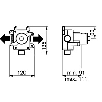 Almar High Flow Переключающий вентиль, внутренняя часть на 2 потребителя E179502