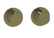 Almar Modular Round Термостат для душа, внешняя часть на 2 потребителя, цвет: brushed high brass E180132.HB