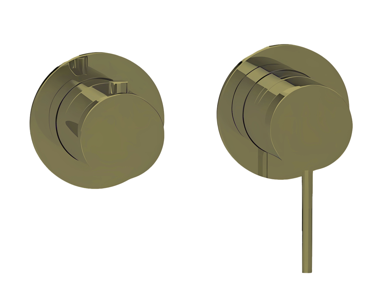Almar Modular Round Смеситель для душа, внешняя часть на 2 потребителя, цвет: brushed high brass E180141.HB
