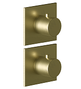 Almar Modular Square Термостат для душа, внешняя часть на 2 потребителя, цвет: brushed high brass E180182.HB