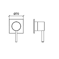 Almar Modular Square Смеситель для душа, внешняя часть на 1 потребитель, цвет: chrome E180190.CR
