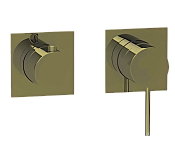 Almar Modular Square Смеситель для душа, внешняя часть на 2 потребителя, цвет: brushed high brass E180191.HB