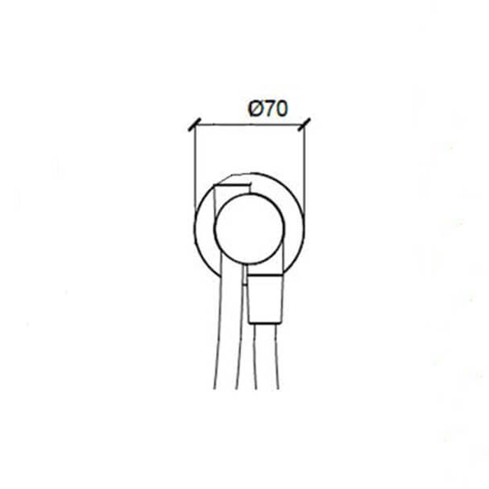 Almar Modular Round Шланговое подключение для лейки с держателем, цвет: chrome E192000.CR