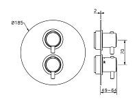 Cisal Less New Смеситель термостатический для душа встраиваемый на 1 потребитель, цвет: snow white LN0073004Q