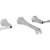 Cisal Cherie Смеситель для раковины встраиваемый, внешняя часть, излив 20см, цвет: chrome/matt black CF0135106T