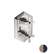 Cisal Cherie Смеситель термостат. для душа встраив., 2 потребителя, цвет:polished nickel/night black CX0191007D