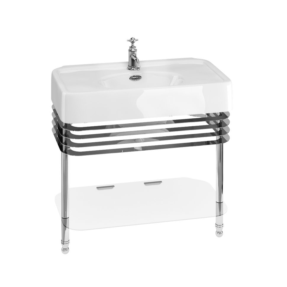 Burlington Arcade Раковина подвесная 90,5х55 см, перелив, 1 отв. под смеситель, цвет: белый глянец ARC900 1TH