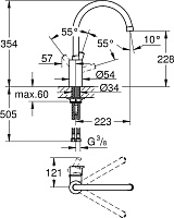 Grohe Feel Смеситель для кухни, цвет: суперсталь 32670DC0