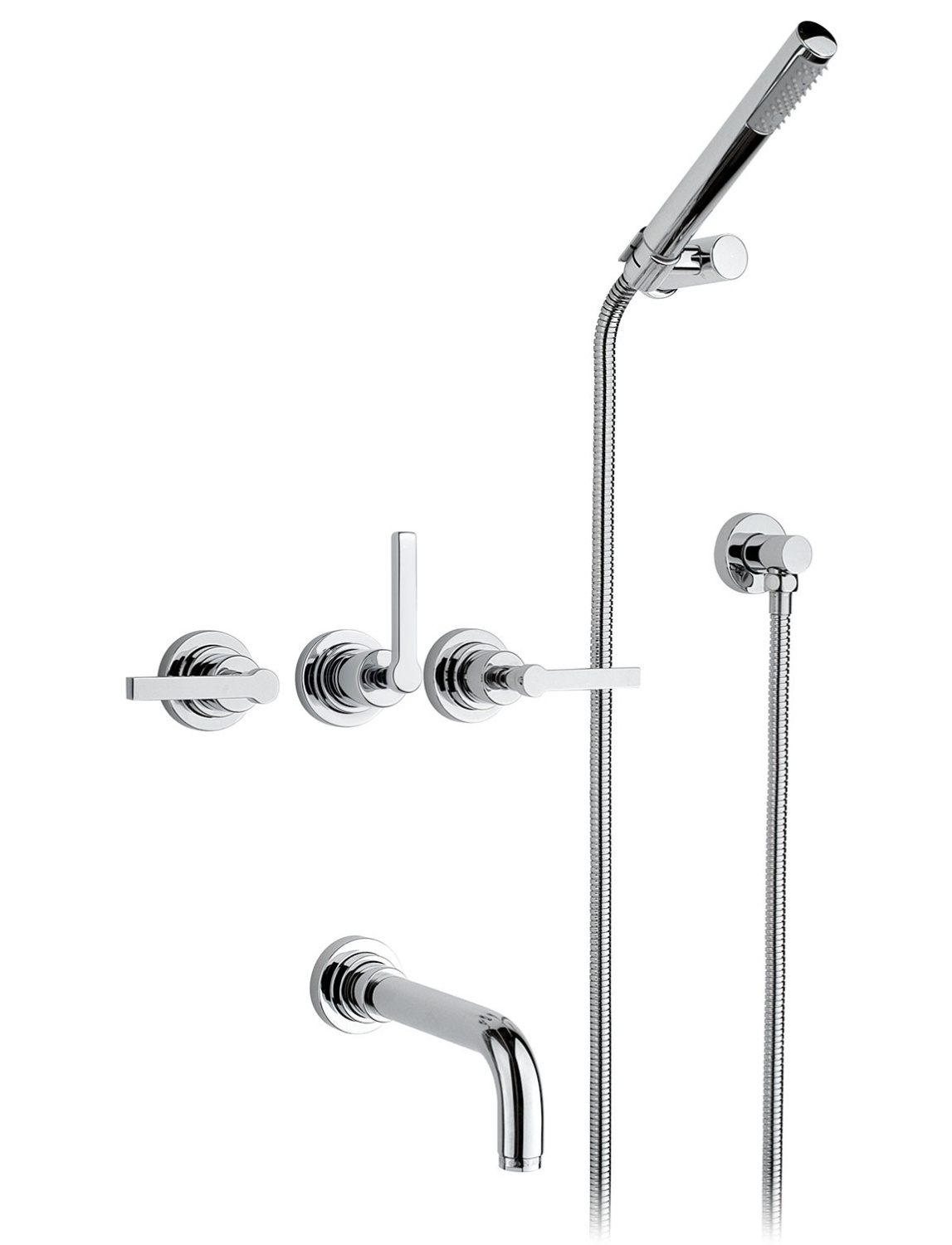 Nicolazzi Doccia Внутренняя часть смесителя для ванны на 4 отверстия, c картриджами DX+SX C2203