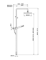 Nicolazzi Doccia Душевая стойка с верхним душем d20 см, 20x121,5h см, цвет: хром 5714WSCR20