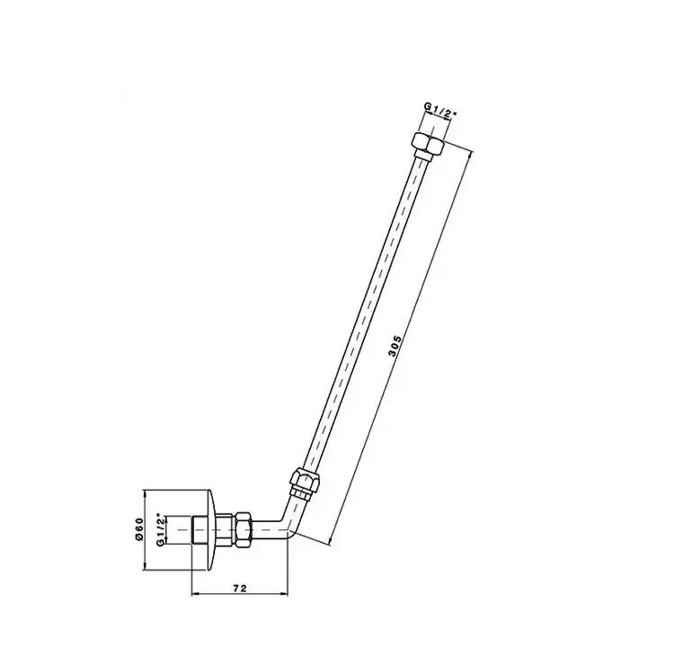 Nicolazzi Complementi Жесткая подводка воды для смесителя, цвет: бронза 5570BZcoppia