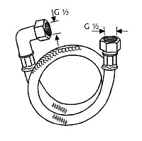 Kludi Душевой шланг на 60 см, с металлической оплеткой, цвет: хром 6115000-00