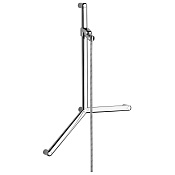 Kludi Medi Care Душевая штанга 91,5 см, с нижним поручнем, шланг 160 см, цвет: хром 6150205-00