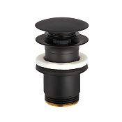 Kludi Донный клапан Click-Clack для раковины, с переливом, цвет: черный матовый 1042639-00