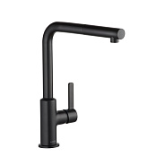 Kludi L-Ine S Смеситель для кухни с выдвижным изливом, высота излива 26,5 см, цвет: черный матовый 408513975