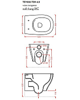 ArtCeram Ten Унитаз подвесной безободковый 36x52 см, цвет: glossy white TEV006 01 00