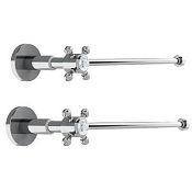 Burlington Вентиль подвода воды к раковине, 2 штуки, цвет: хром глянцевый W28