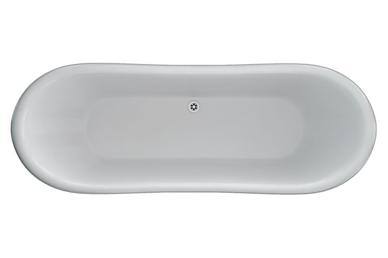 Burlington Admiral Акриловая ванна отдельностоящая 178х89 см, перелив по центру, цвет: белый глянец ET6C