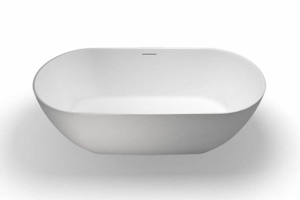 Burlington Formoso Ванна отдельностоящая 169х80 см, композит, перелив по центру, цвет: белый глянец N2A