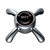 Burlington Anglisey Вентиль для смесителя, одинарный, цвет: хром/черный глянцевый V2 BLA