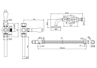 Burlington Ручной душ со шлангом и дивертером, цвет: хром глянцевый V27