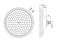 Burlington Arcade Верхний душ без кронштейна d24 см, 1 режим, цвет: хром глянцевый V17/ARCV17 CHR