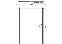 Burlington Душевая дверь 140х195h см, цвет профиля хром глянцевый/ цвет стекла прозрачное C8S