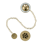 Burlington Gold Слив-перелив для ванны с гибкой подводкой, цвет: золото глянцевое W3 GOLD