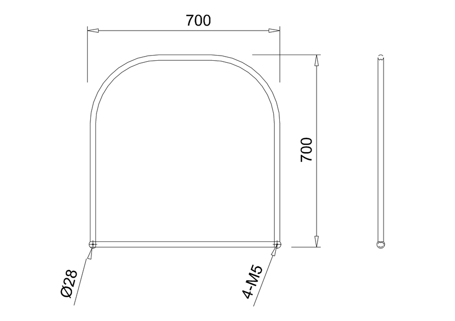Burlington Gold Зеркало закругленное подвесное 70х70h см, цвет: золото глянцевое A38 GOL
