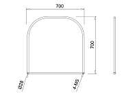 Burlington Gold Зеркало закругленное подвесное 70х70h см, цвет: золото глянцевое A38 GOL